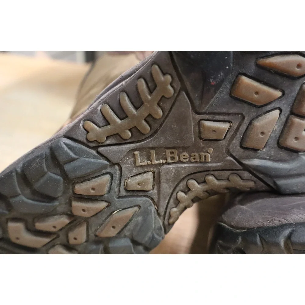LL Bean BOA Technical Mens Brown Leather Waterproof Hunting Boots GoreTex Size 6
